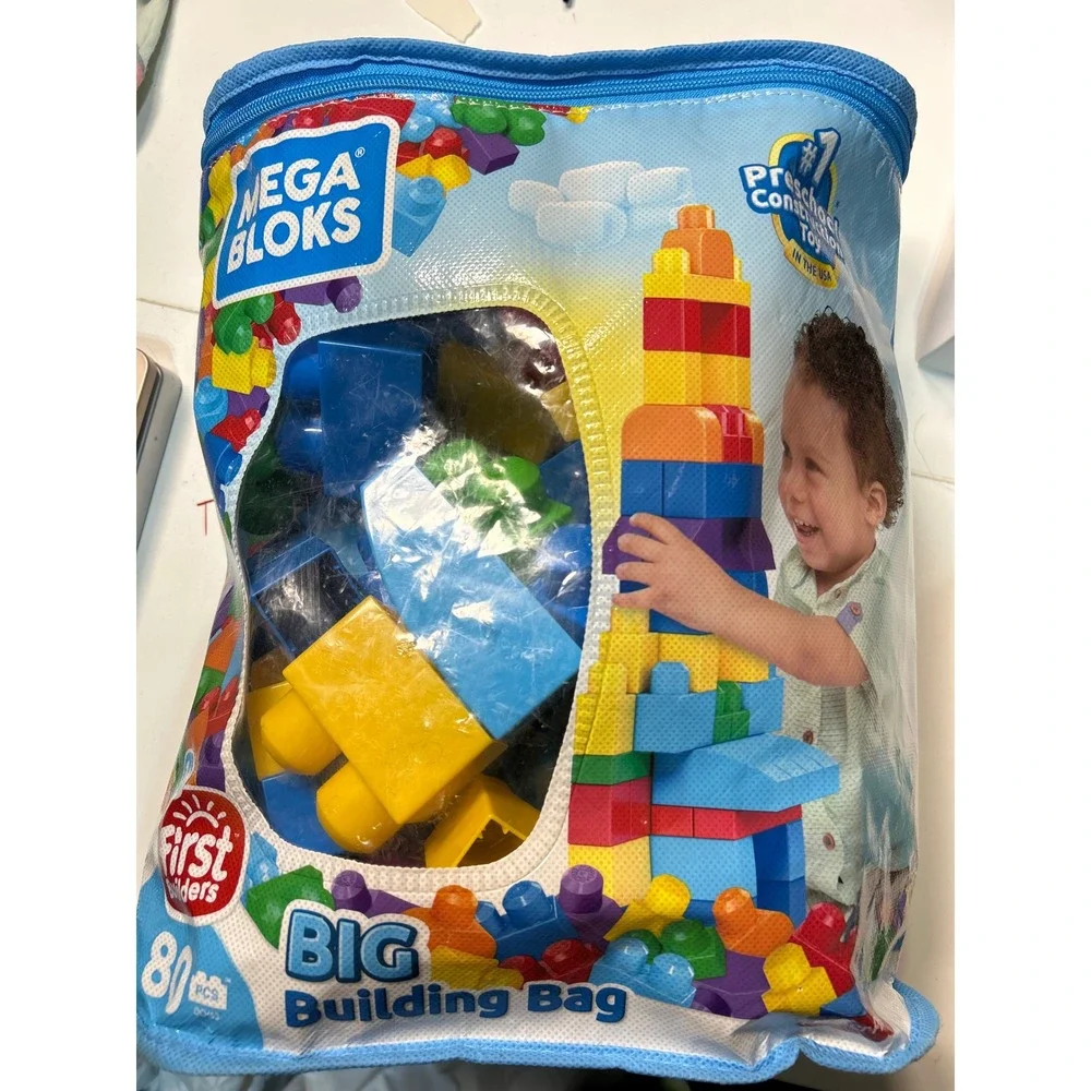 Mega Bloks First Builders Big Building Bag 80 Piece Educational Toy Set‎